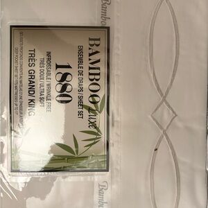 Bamboo Luxe  king Sheet Set - White